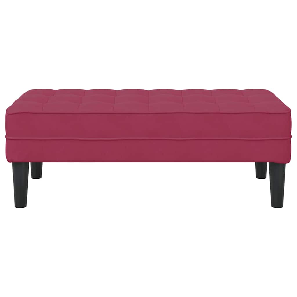 suoliukas su pagalve Vyno raudona 113 x 57 x 39 cm Aksomas