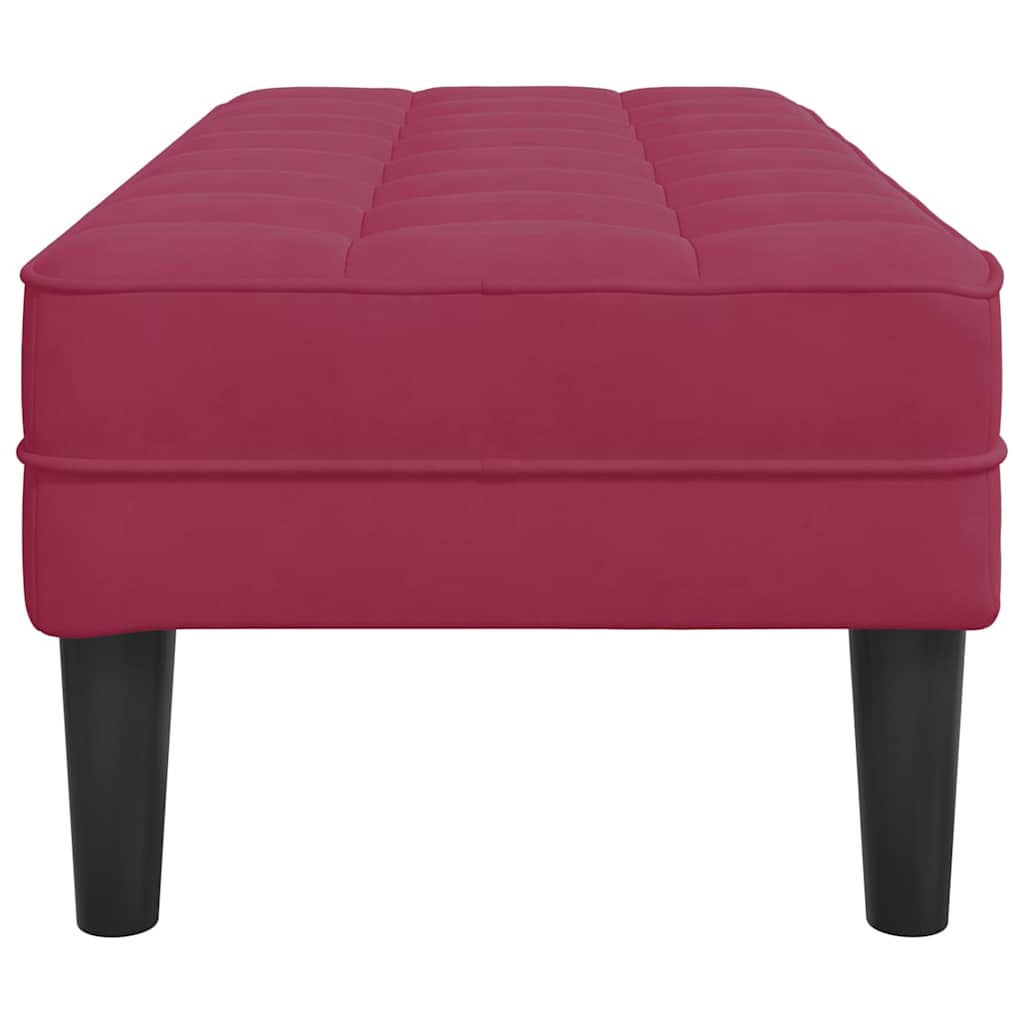 suoliukas su pagalve Vyno raudona 113 x 57 x 39 cm Aksomas