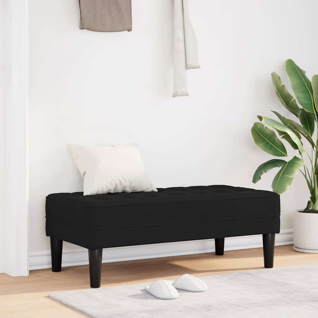 suoliukas su pagalve Juoda 113 x 57 x 39 cm Aksomas