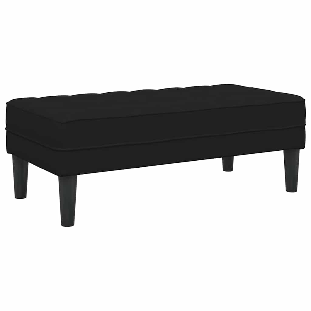 suoliukas su pagalve Juoda 113 x 57 x 39 cm Aksomas