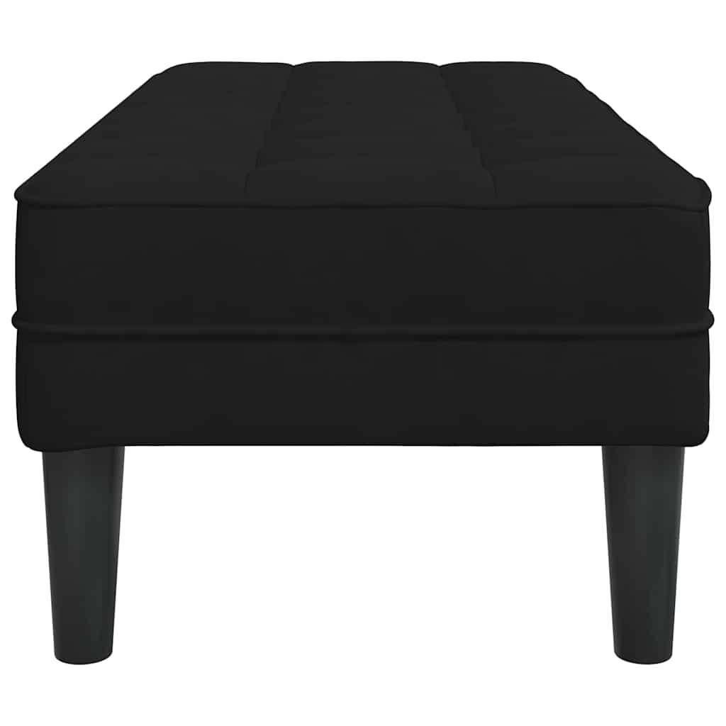 suoliukas su pagalve Juoda 113 x 57 x 39 cm Aksomas