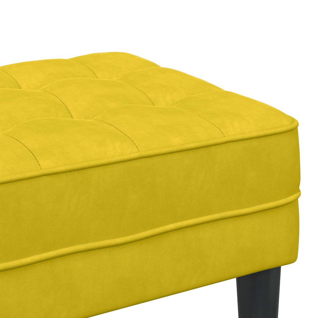 suoliukas su pagalve Geltona 113 x 57 x 39 cm Aksomas