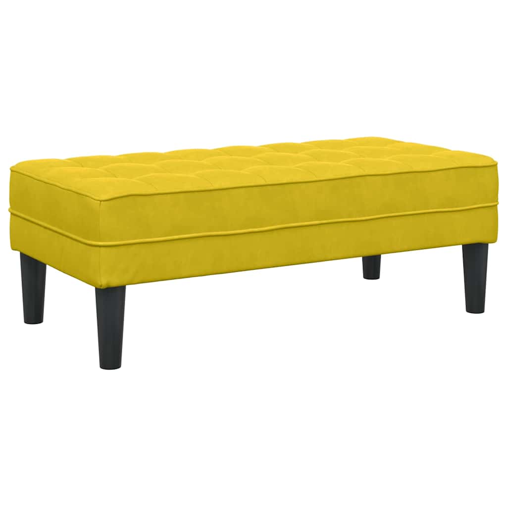 suoliukas su pagalve Geltona 113 x 57 x 39 cm Aksomas