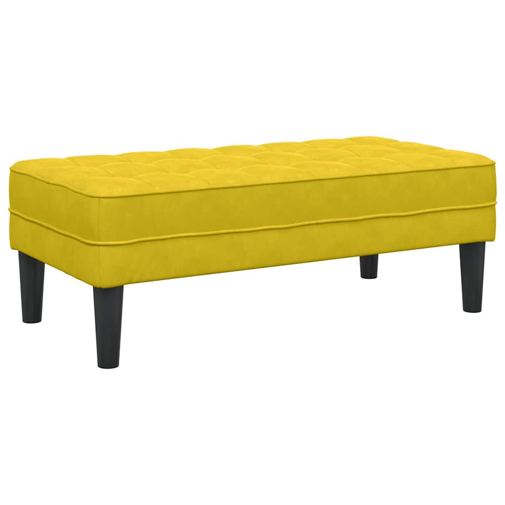 suoliukas su pagalve Geltona 113 x 57 x 39 cm Aksomas