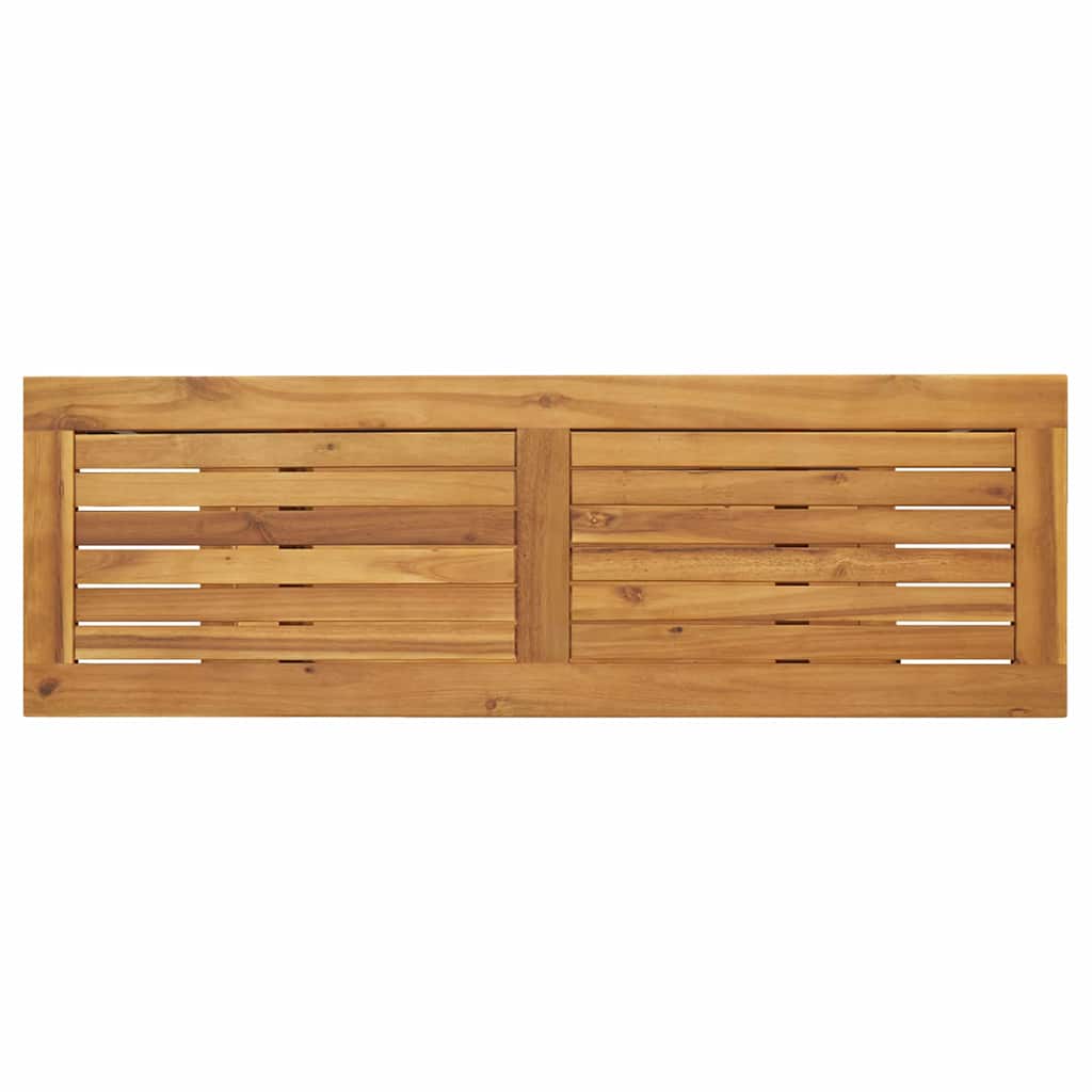 Āra galds ar uzglabāšanas vietu dabīgā un pelēkā krāsā 110 x 35 x 75 cm