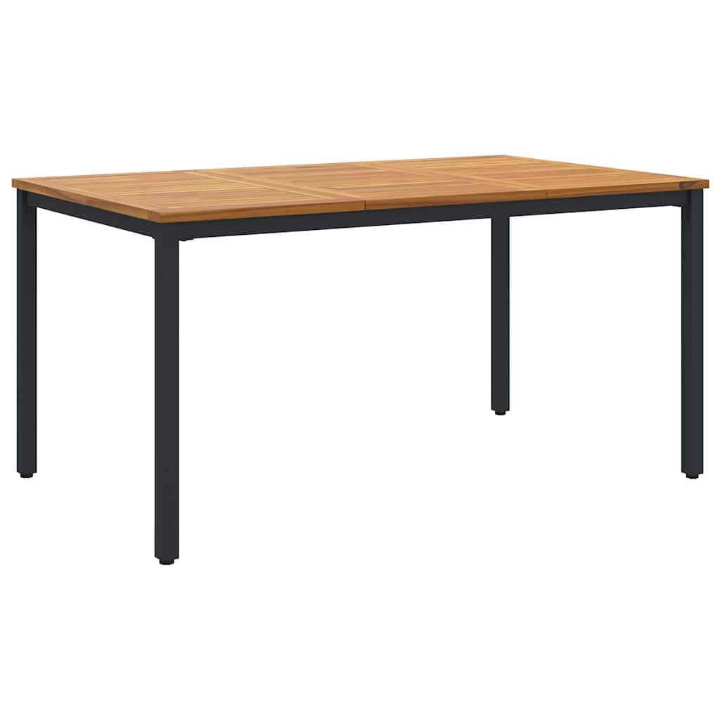 Lauko stalas Natūrali ir juoda 150 x 90 x 75 cm