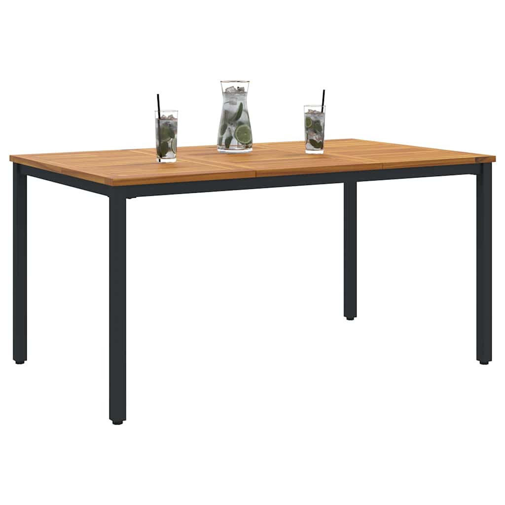 Lauko stalas Natūrali ir juoda 150 x 90 x 75 cm