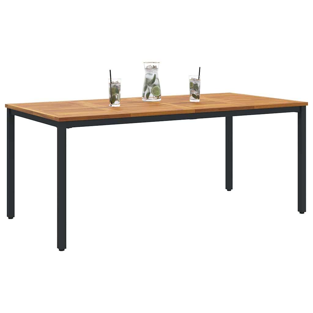 Lauko stalas Natūrali ir juoda 180 x 90 x 75 cm