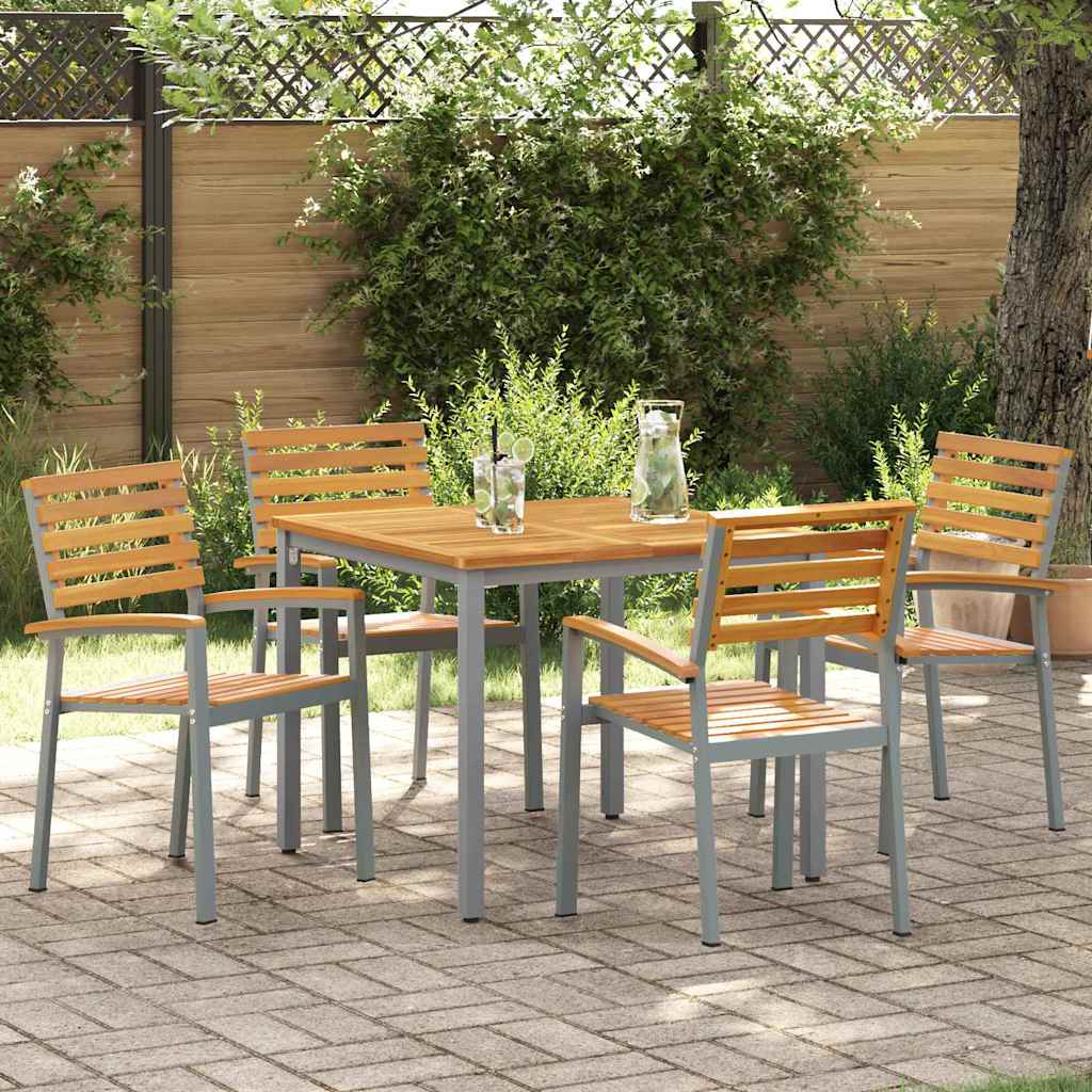 Sodo Kėdė 4 pcs Ruda 56 x 57 x 87cm Akacijos medienos masyvas