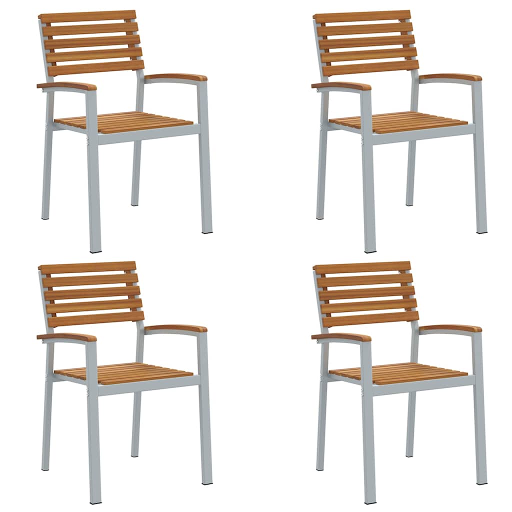 Sodo Kėdė 4 pcs Ruda 56 x 57 x 87cm Akacijos medienos masyvas