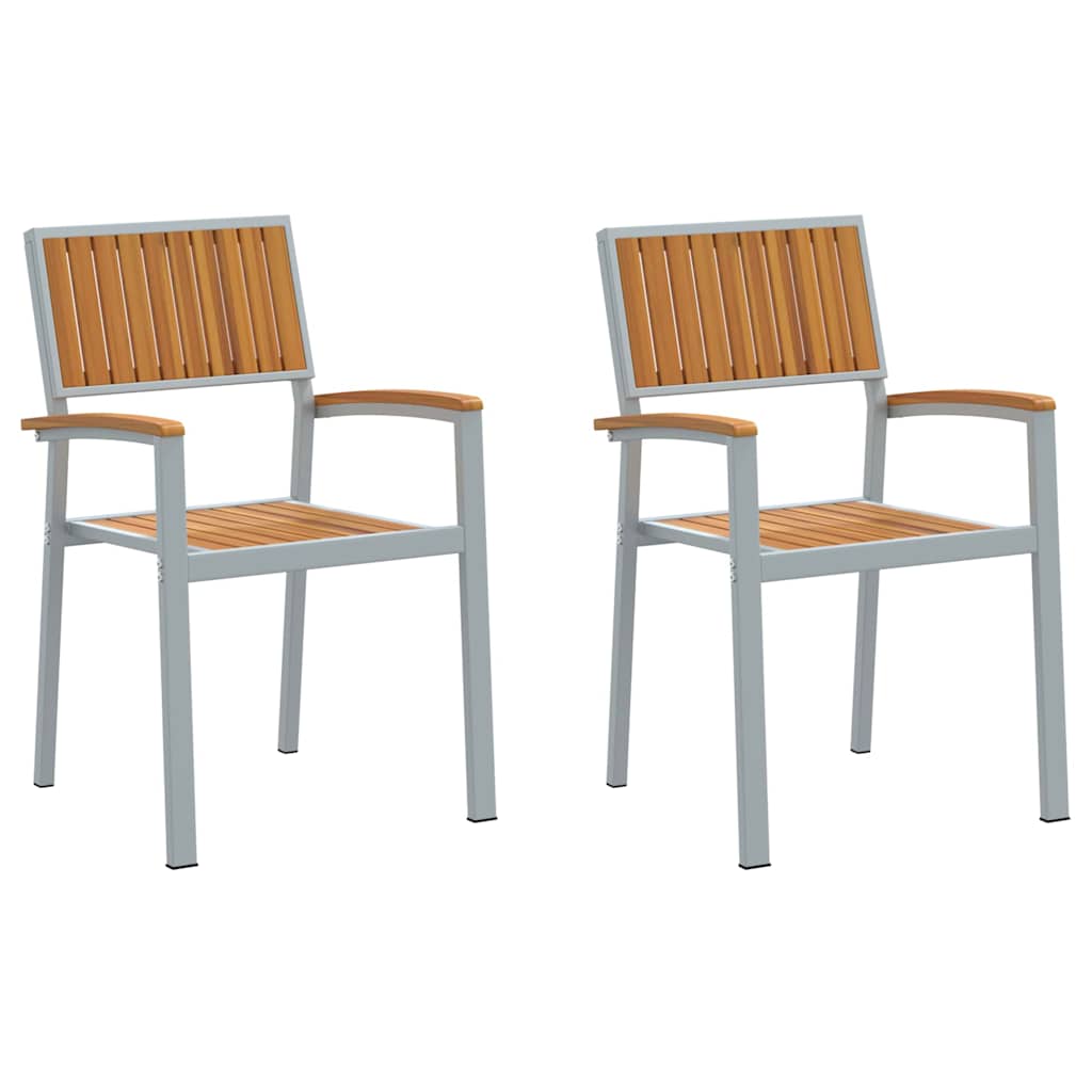 Sodo Kėdė 2 pcs Ruda 56 x 57 x 87cm Akacijos medienos masyvas