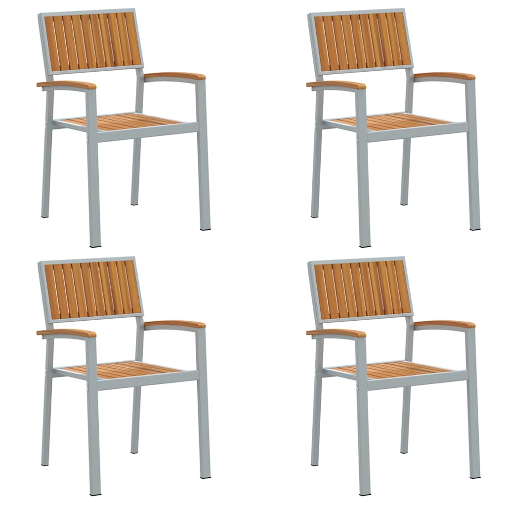 Sodo Kėdė 4 pcs Ruda 56 x 57 x 87cm Akacijos medienos masyvas