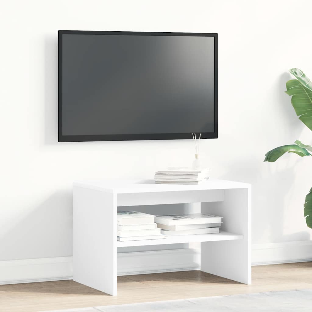 TV spintelė, balta, 60x40x40 cm, inžinerinė mediena