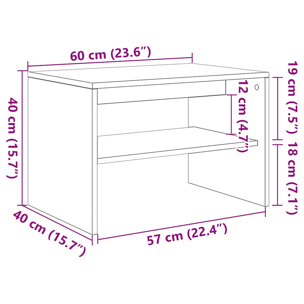 TV Cabinet Artisan Oak Engineered Wood