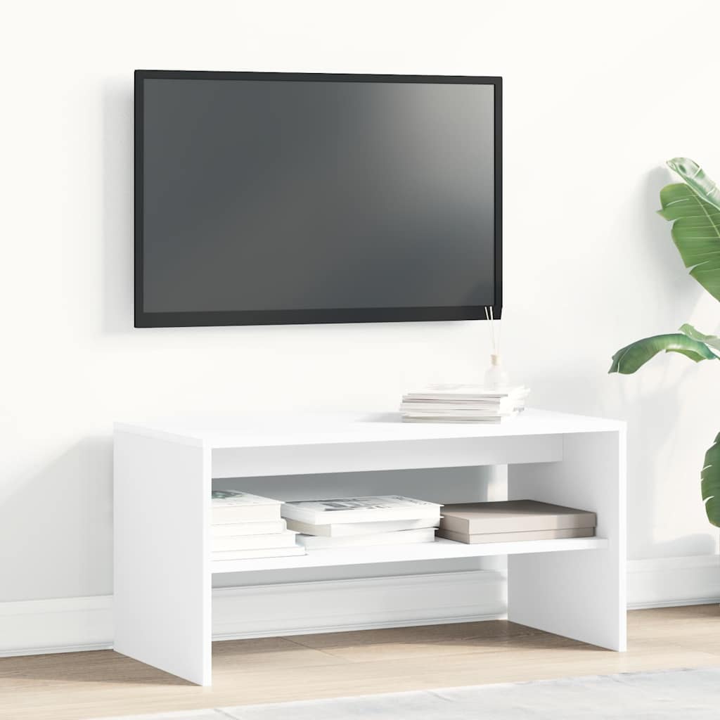 TV skapis, balts, 80x40x40cm, kokm. skaida. pl.
