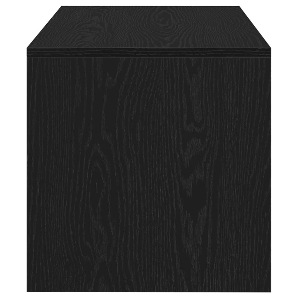 TV cabinet black oak engineered wood