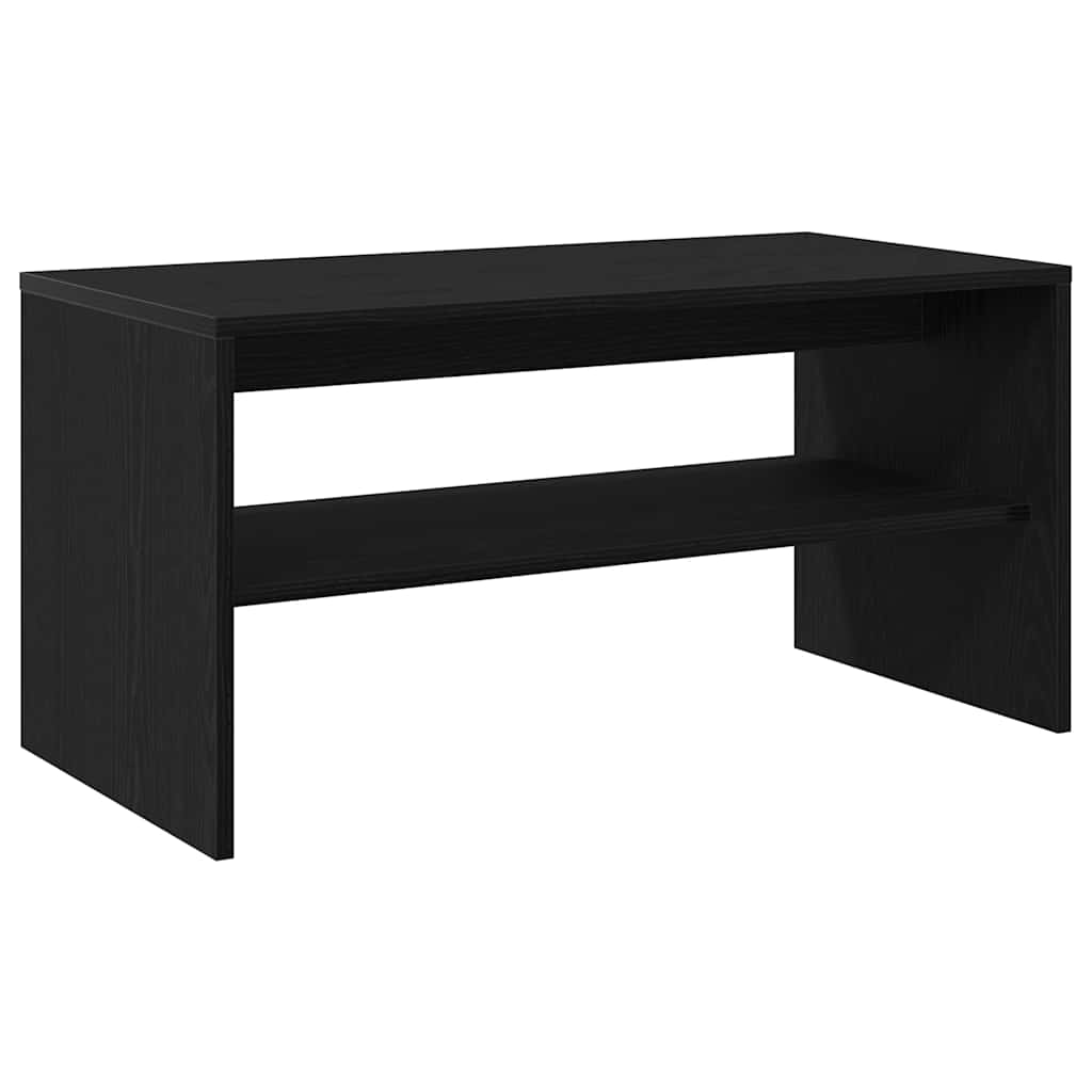 TV cabinet black oak engineered wood