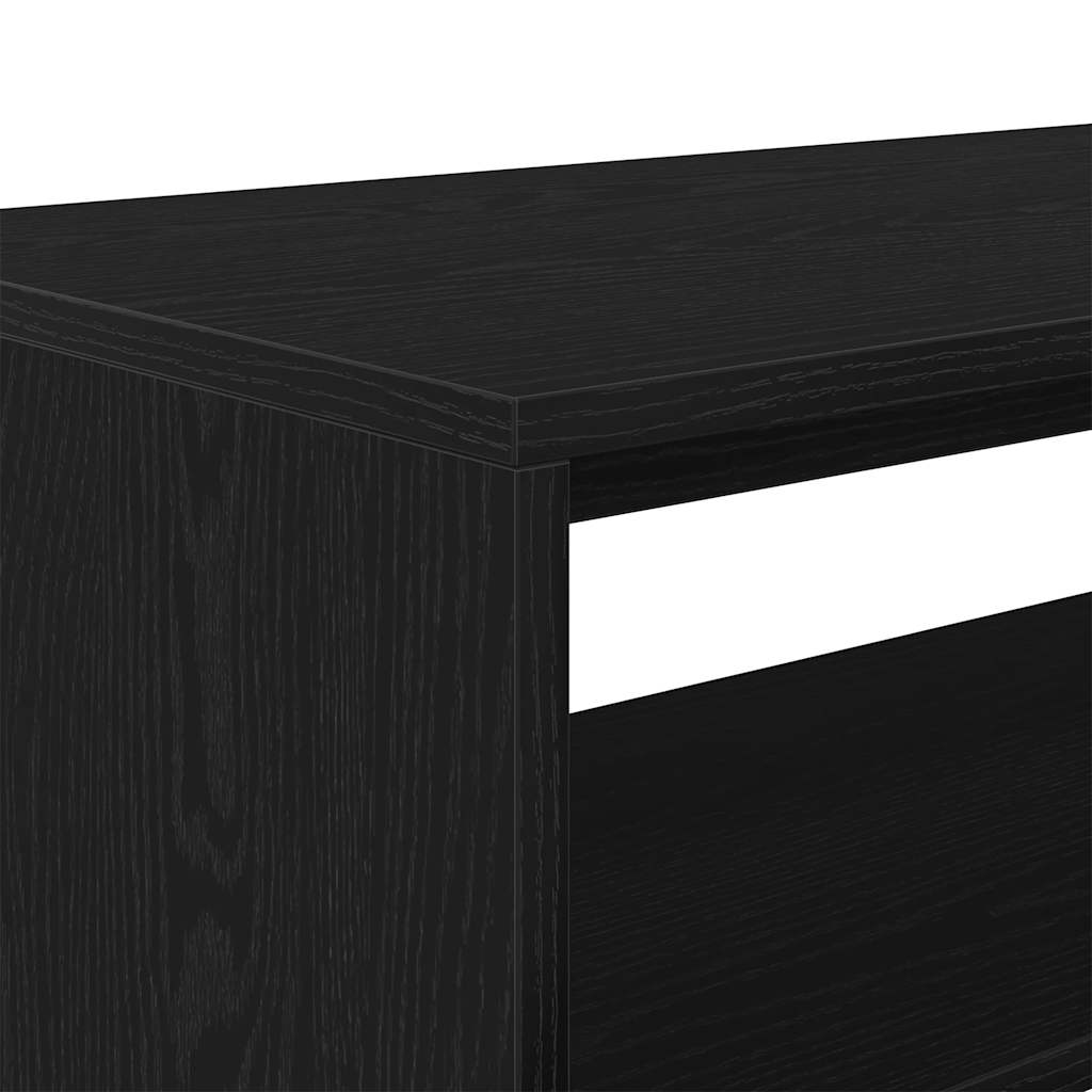 TV cabinet black oak engineered wood