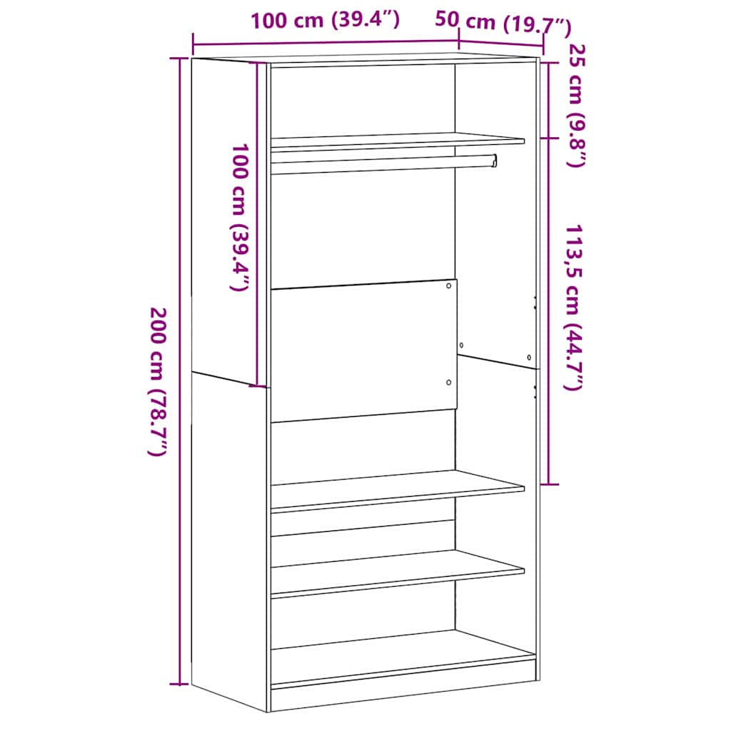 Skapis ar melnu ozolkoka apdari 100x50x200 cm Inženierijas Koksne