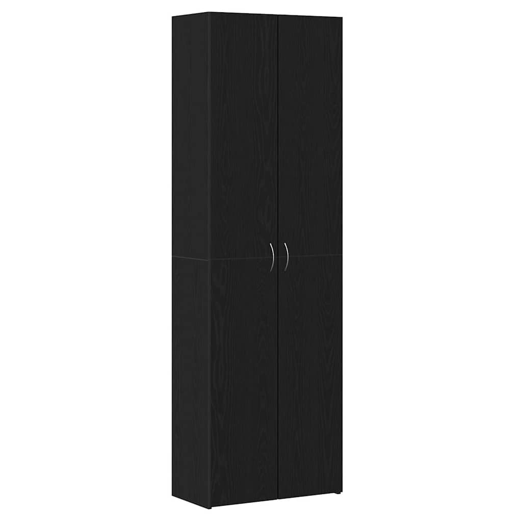 Biuro Spinta Juoda 60x32x190 cm Išdirbtas Medis