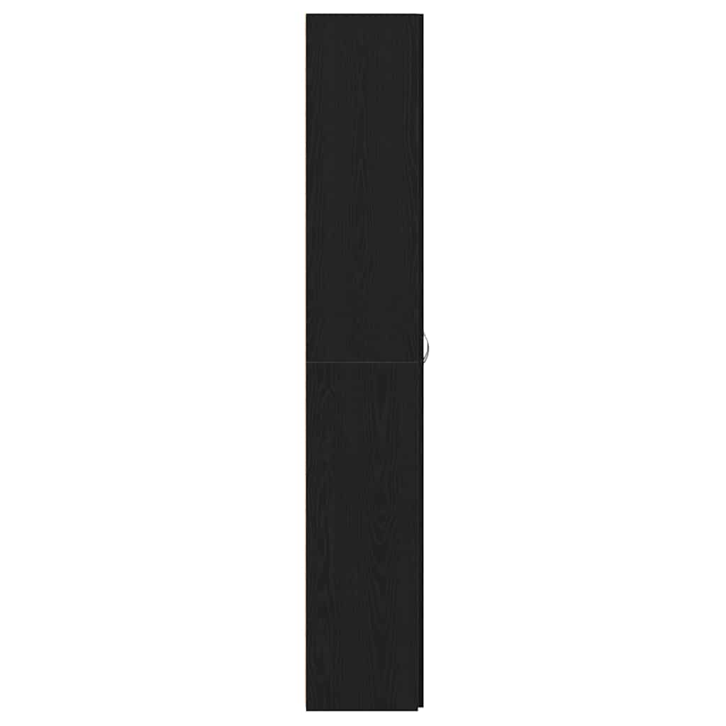 Biuro Spinta Juoda 60x32x190 cm Išdirbtas Medis