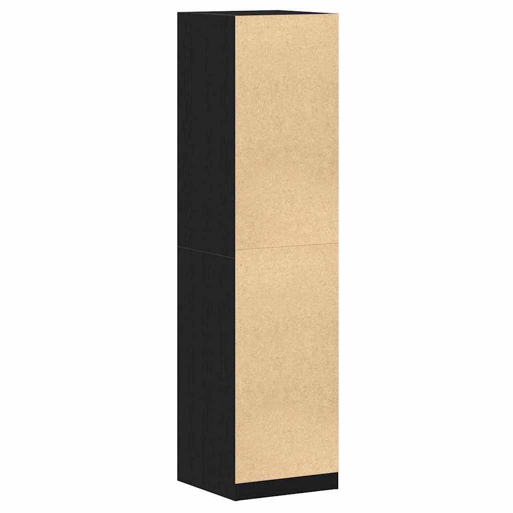 Black wardrobe 50x50x200 cm made of ecological wood