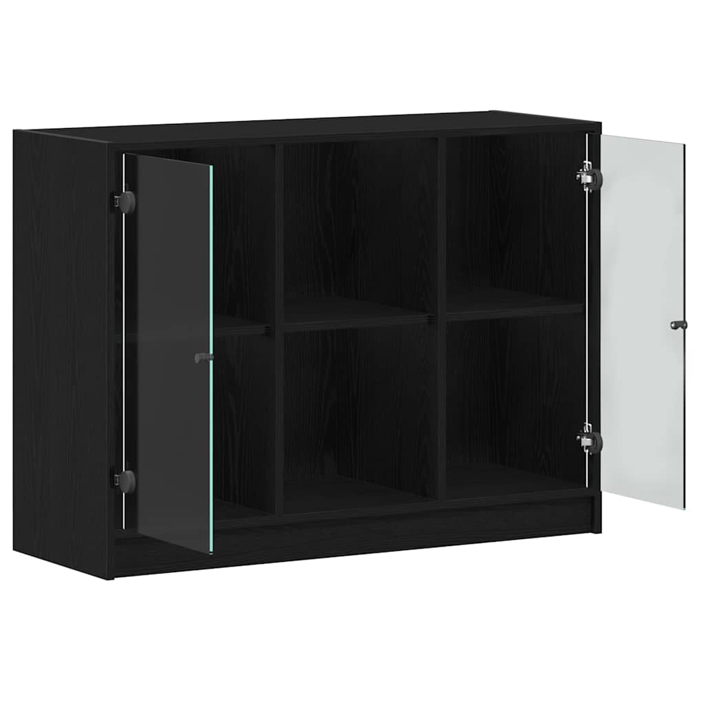 Komoda Juoda 102x37x75,5 cm Išdirbtas medis