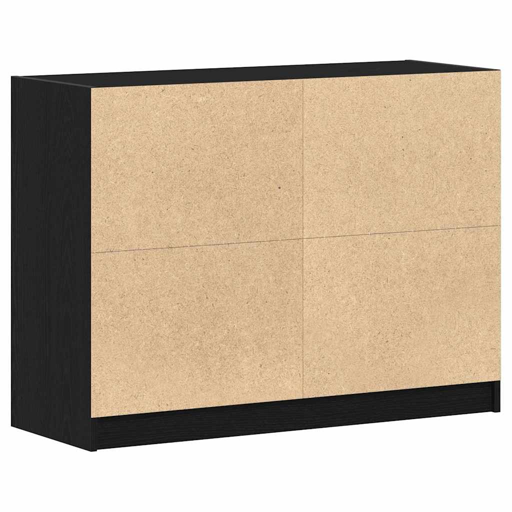 Komoda Juoda 102x37x75,5 cm Išdirbtas medis