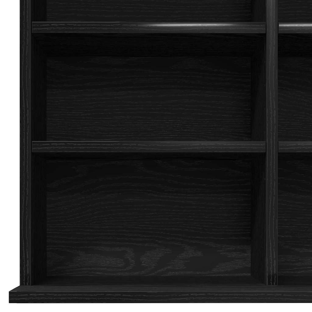 CD spintelė juoda ąžuolo 101 x 23 x 177.5 cm Apdirbta mediena