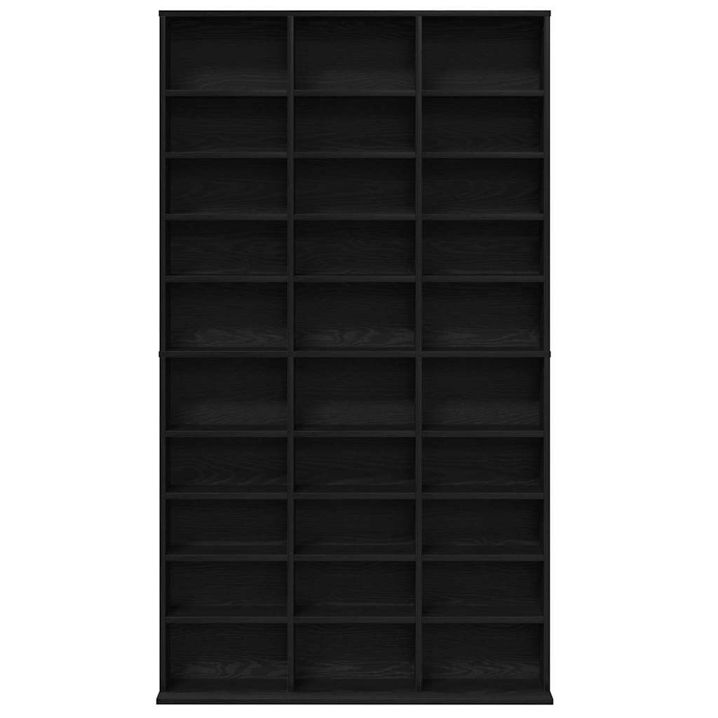 CD spintelė juoda ąžuolo 101 x 23 x 177.5 cm Apdirbta mediena