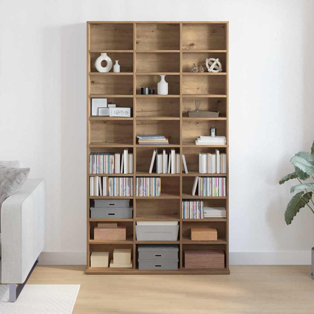 CD spintelė su lentyna artisano ąžuolo 101 x 23 x 177.5 cm
