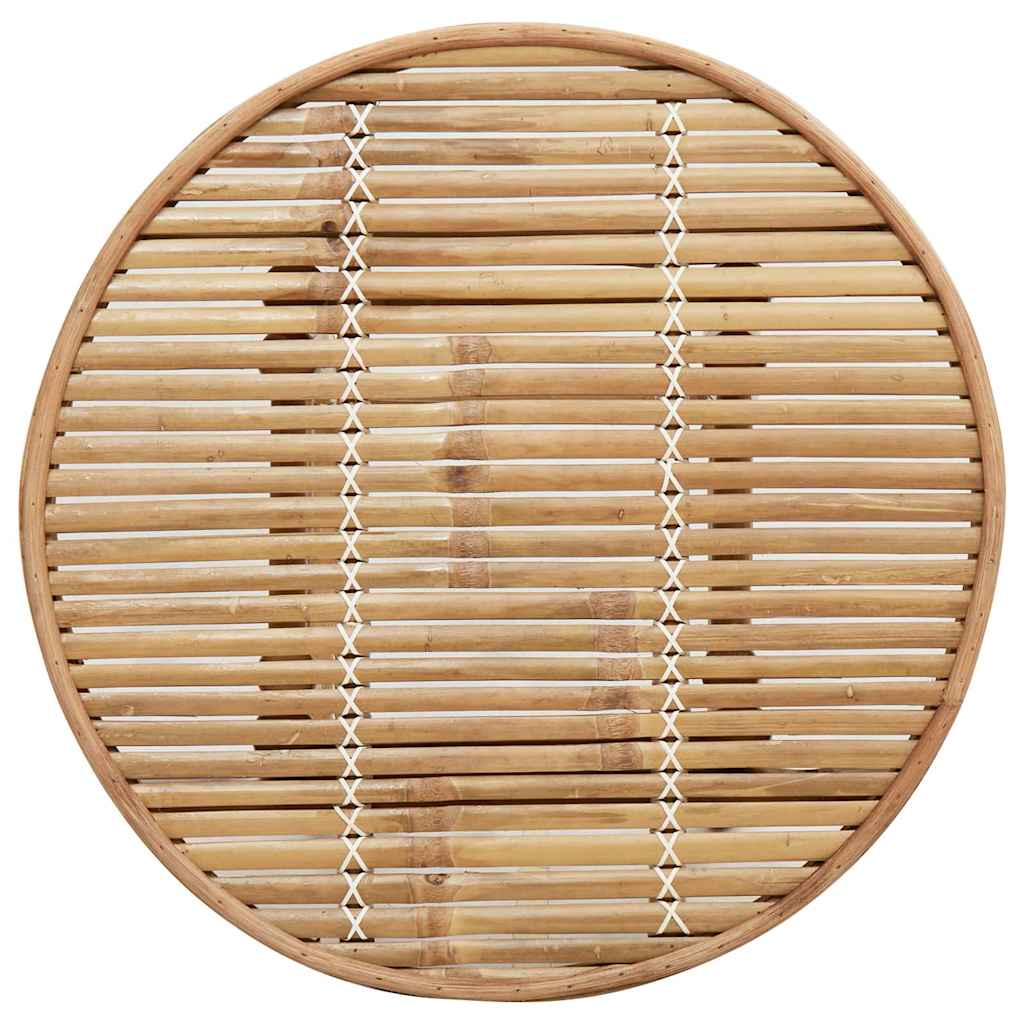 Lauko baro stalas, apvalus, Ø55x100 cm, bambukas, Ø55x100 cm