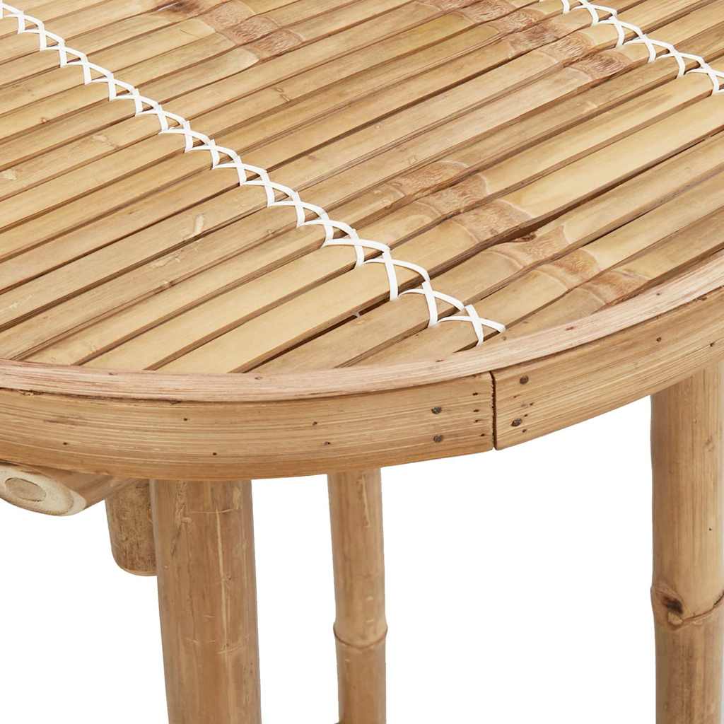Lauko baro stalas, apvalus, Ø55x100 cm, bambukas, Ø55x100 cm