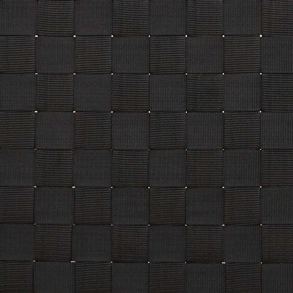 Saulės gultas su juodu austu tinkleliu, 55x200x30cm, bambukas