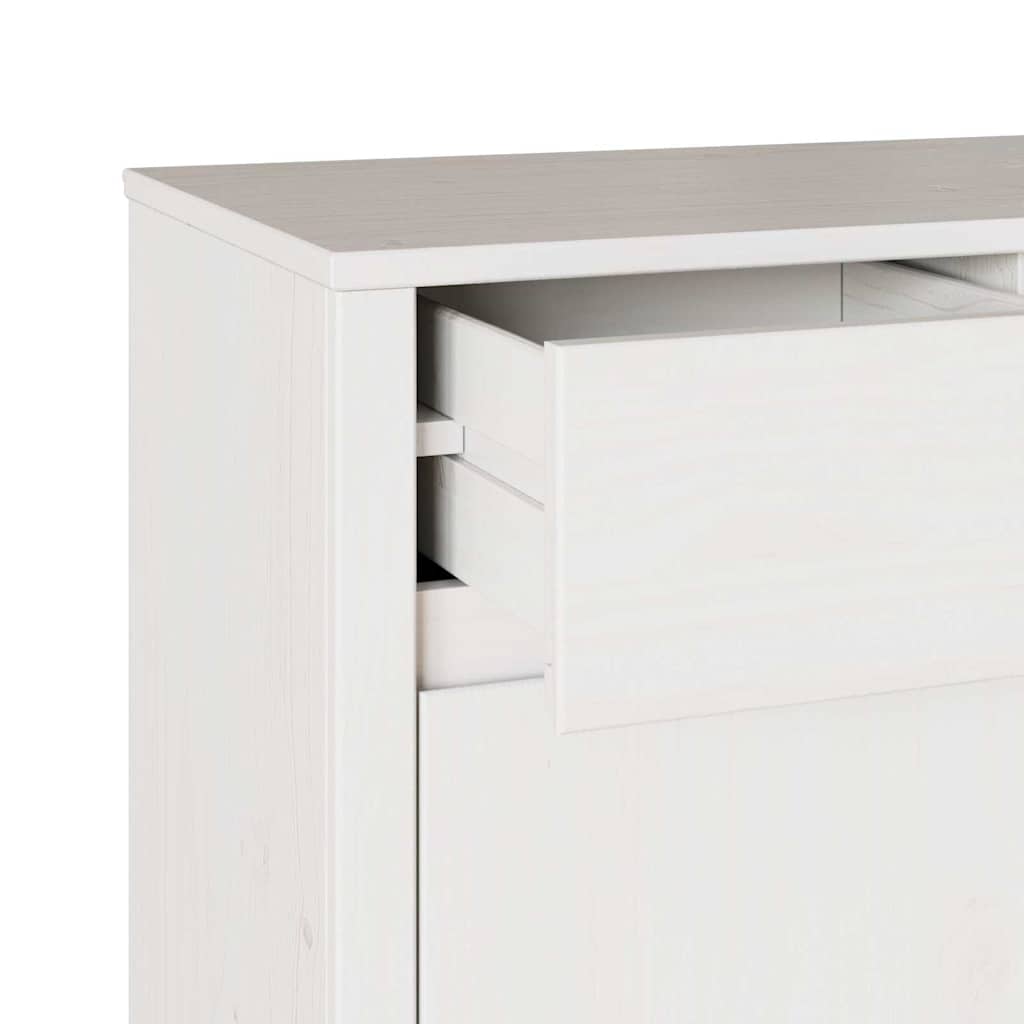 Komoda "DRAMMEN" Balta 114x43x75,5 cm Kieta mediena Pušis