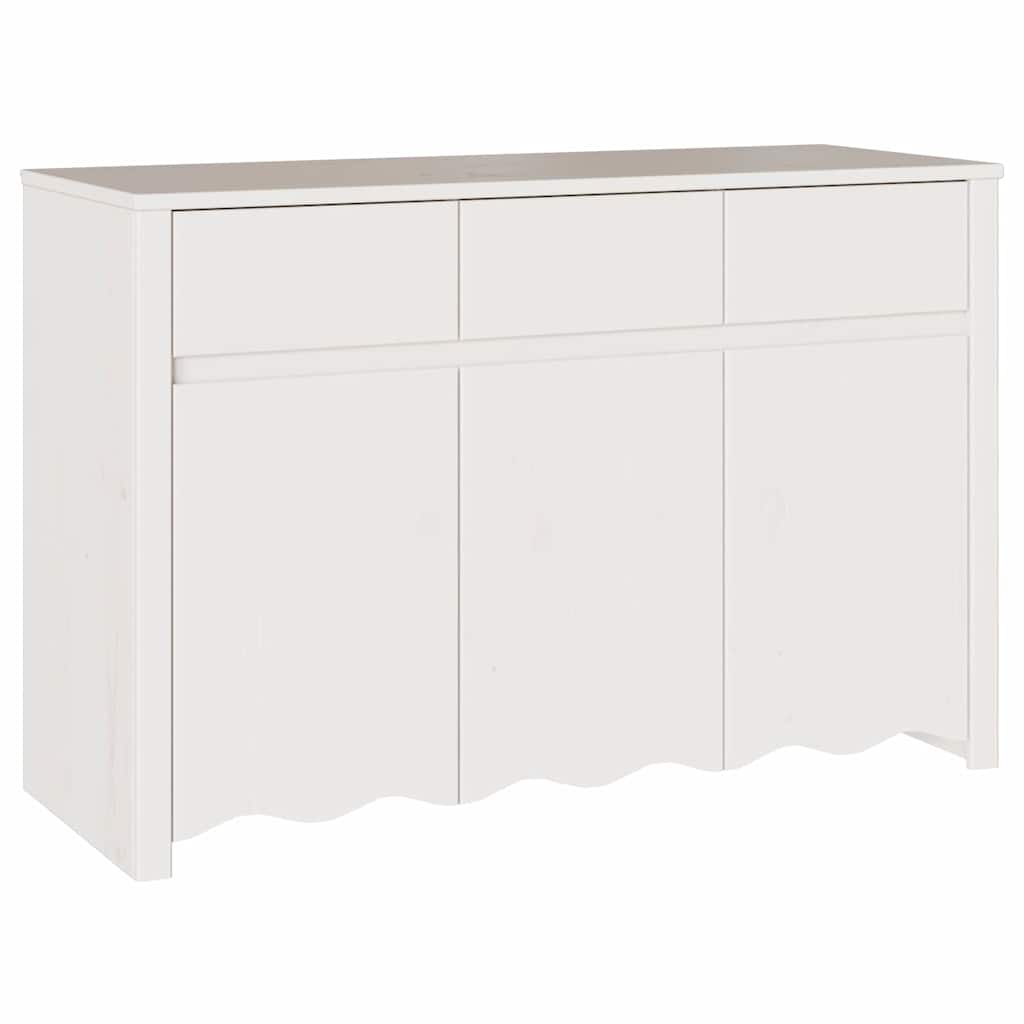 Komoda "DRAMMEN" Balta 114x43x75,5 cm Kieta mediena Pušis
