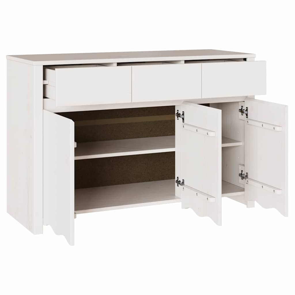 Komoda "DRAMMEN" Balta 114x43x75,5 cm Kieta mediena Pušis