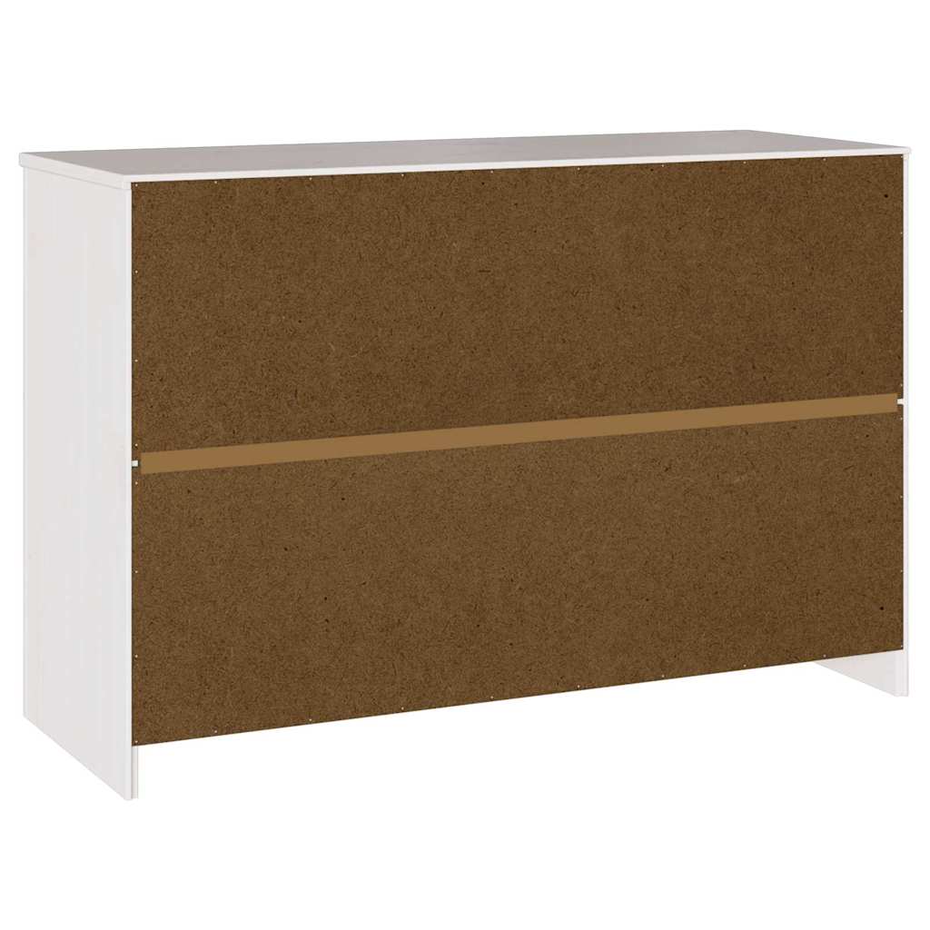 Komoda "DRAMMEN" Balta 114x43x75,5 cm Kieta mediena Pušis