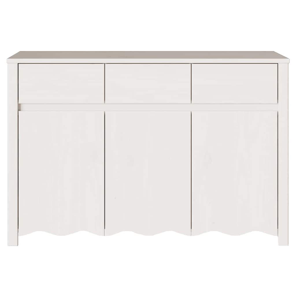 Komoda "DRAMMEN" Balta 114x43x75,5 cm Kieta mediena Pušis
