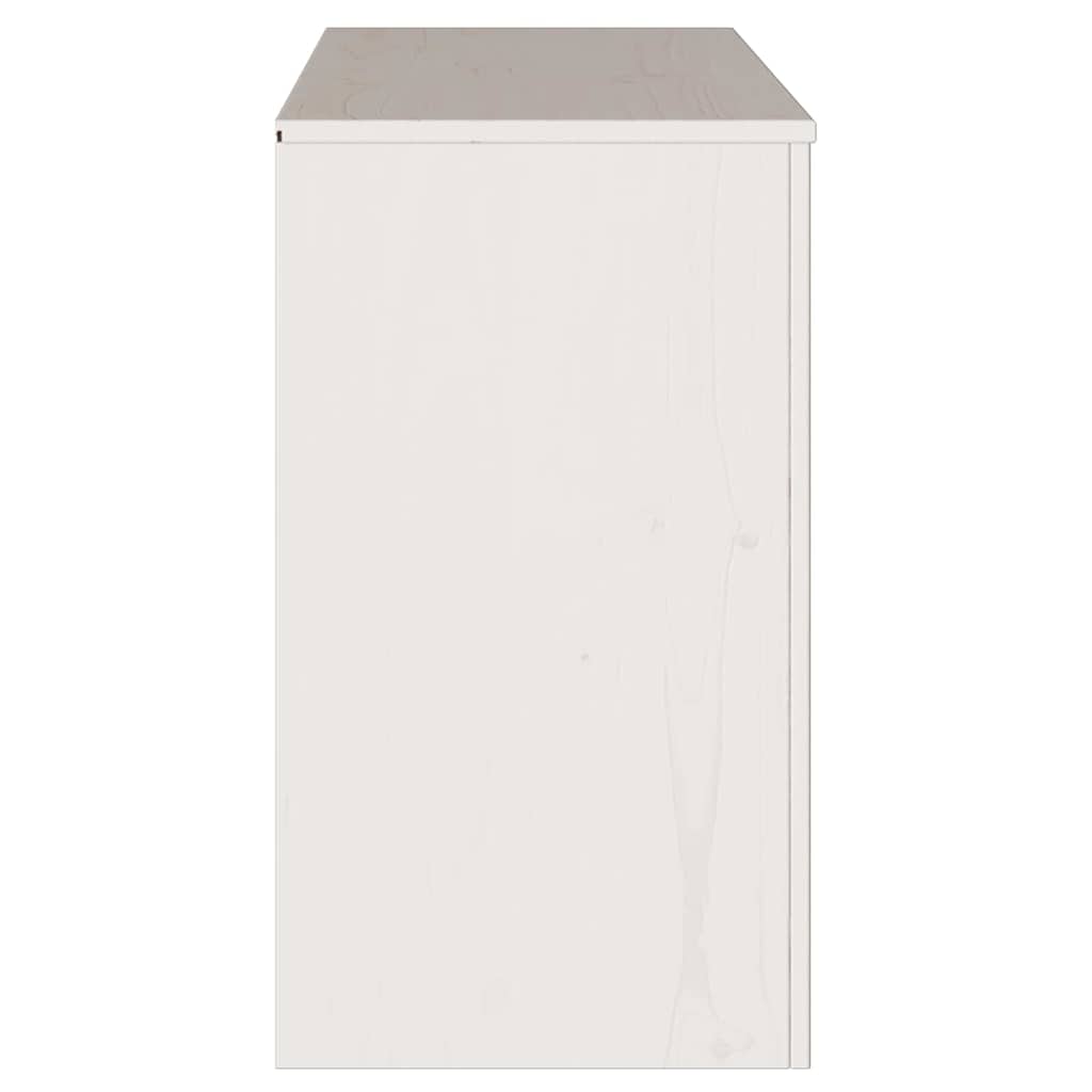 Komoda "DRAMMEN" Balta 114x43x75,5 cm Kieta mediena Pušis