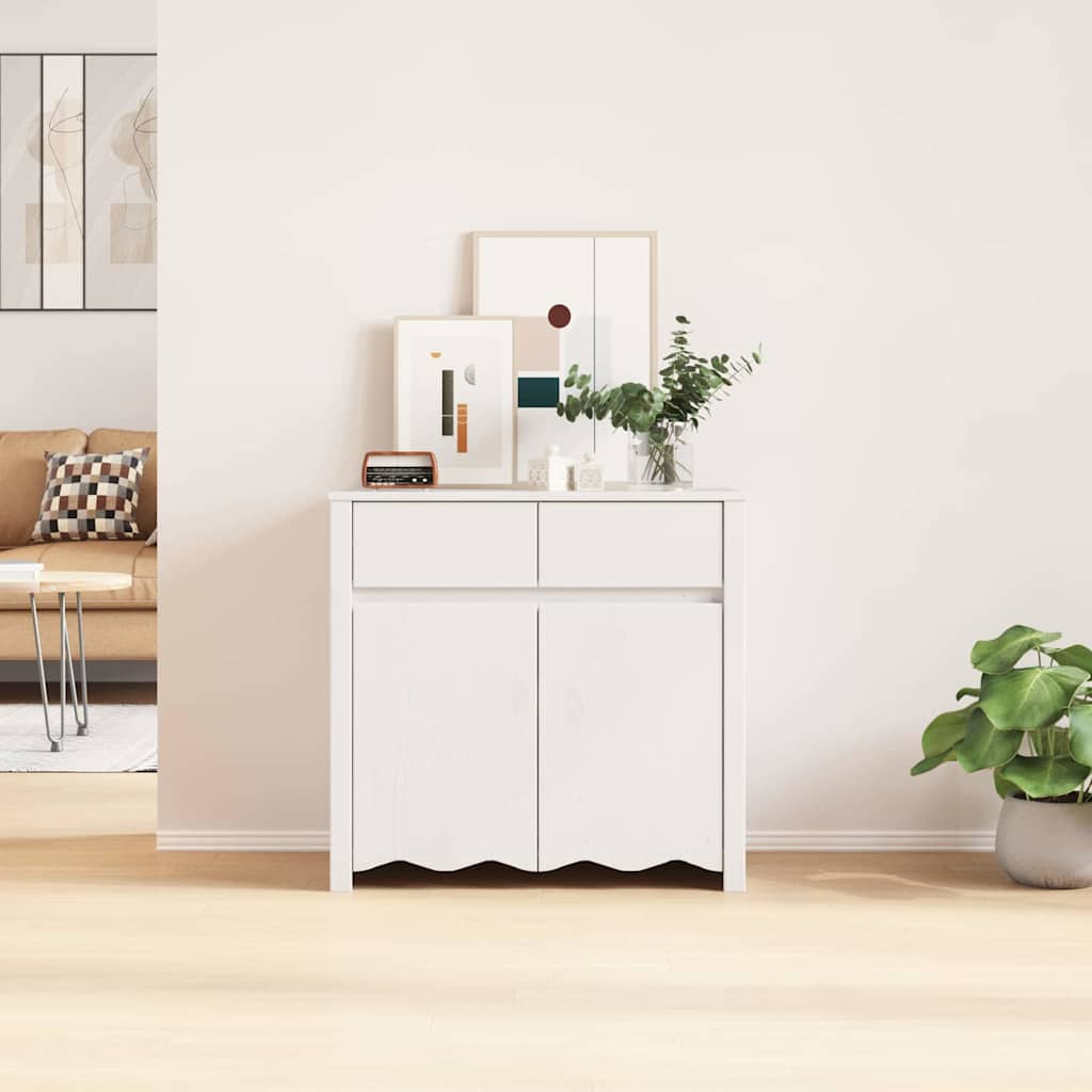 Kumode "DRAMMEN" Balta 79x43x75,5 cm No Priedes Koka