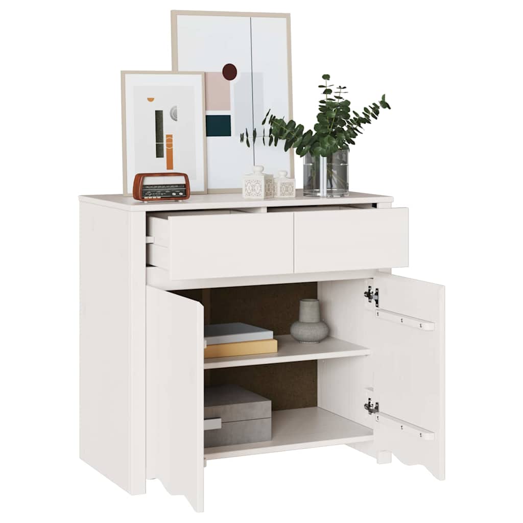 Kumode "DRAMMEN" Balta 79x43x75,5 cm No Priedes Koka