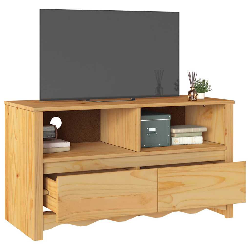 TV Spintelė "DRAMMEN" 99x43x55 cm iš Kietos Pušies Medienos