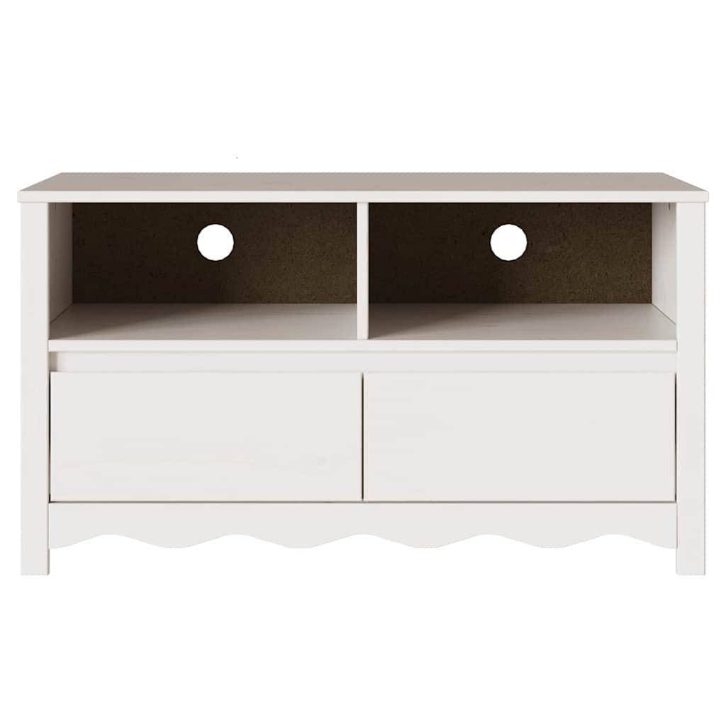 TV Cabinet "DRAMMEN" White 99x43x55 cm Solid pine wood