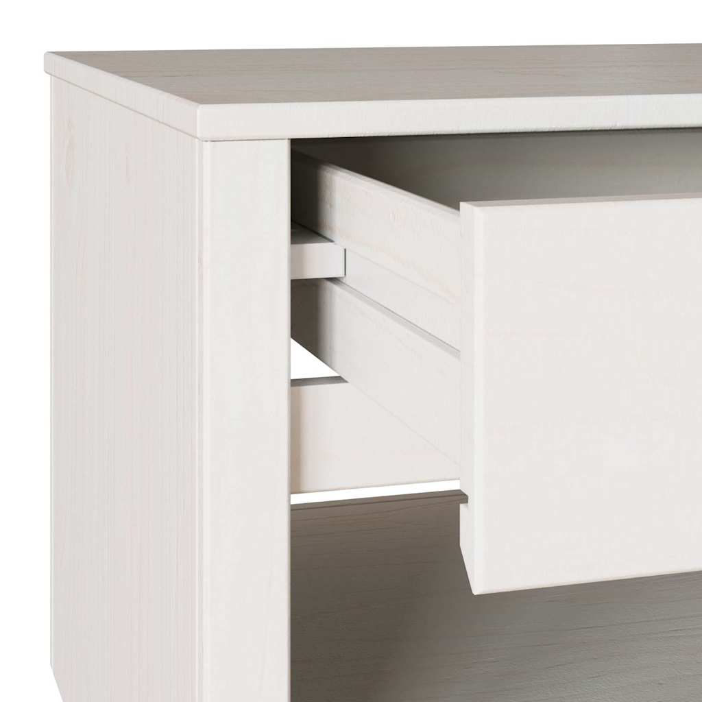 Kavos staliukas "DRAMMEN" Baltas 99x55x45 cm Kietas pušies medis