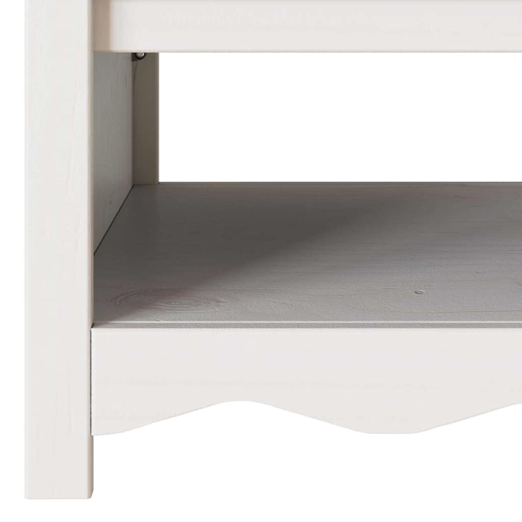 Kavos staliukas "DRAMMEN" Baltas 99x55x45 cm Kietas pušies medis