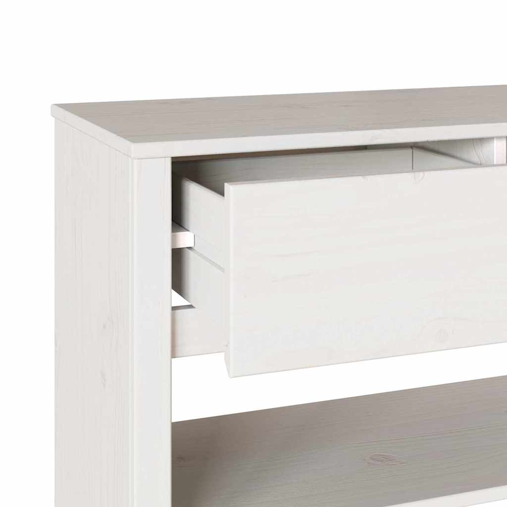 Konsolinis stalas "DRAMMEN" Baltas 89,5x37x73 cm Iš kietos pušies