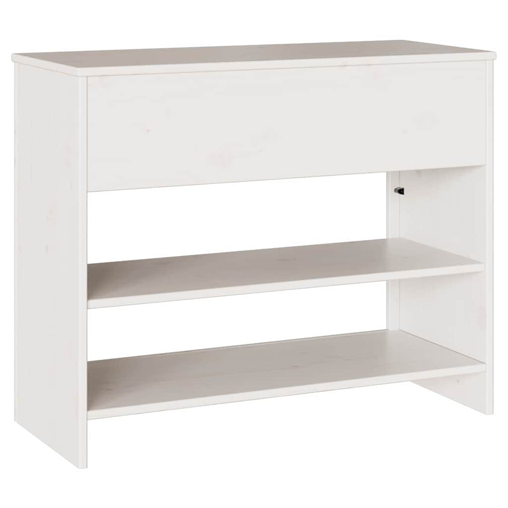 Konsolinis stalas "DRAMMEN" Baltas 89,5x37x73 cm Iš kietos pušies