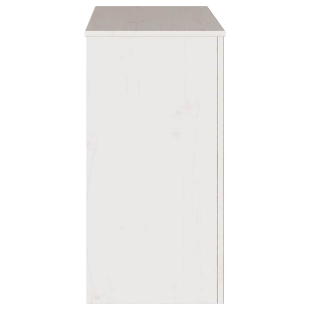 Konsolinis stalas "DRAMMEN" Baltas 89,5x37x73 cm Iš kietos pušies