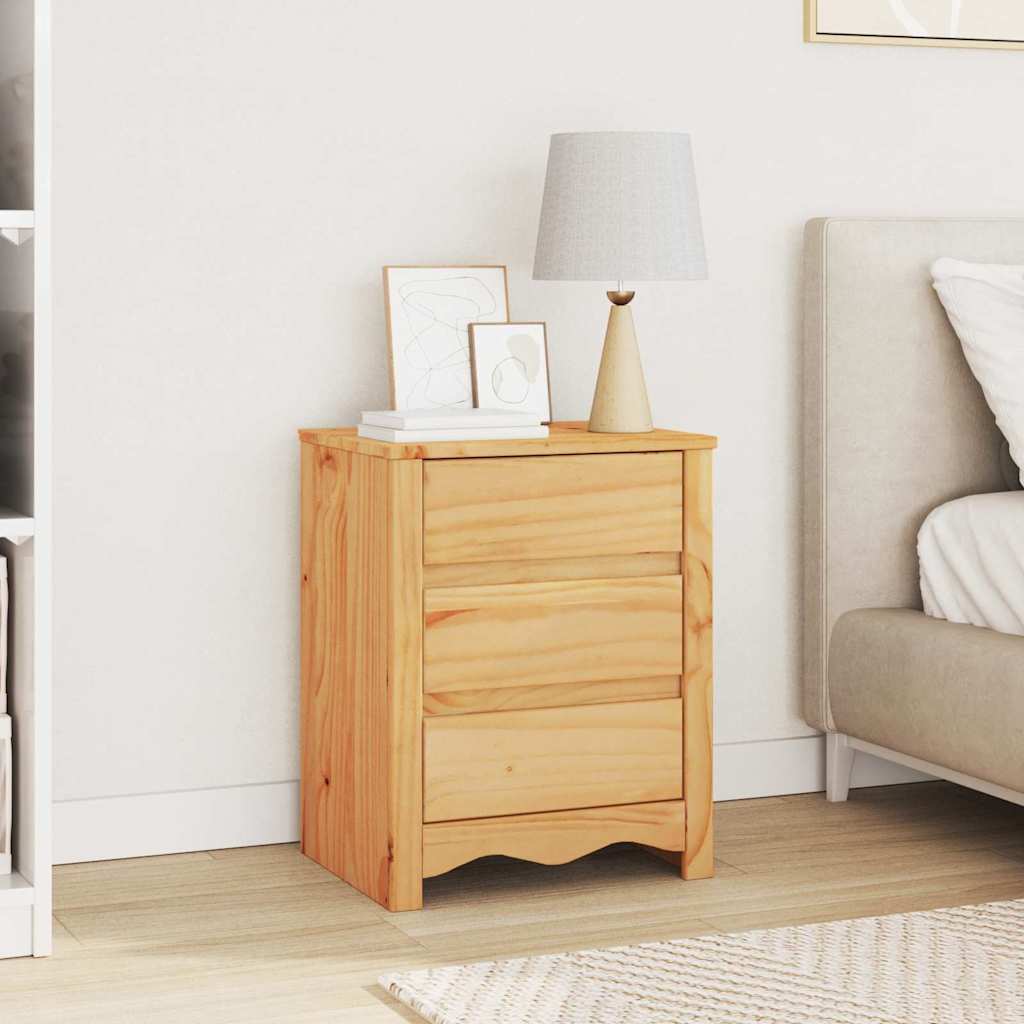 Bedside table "DRAMMEN" 45x35x56 cm Made of solid pine wood